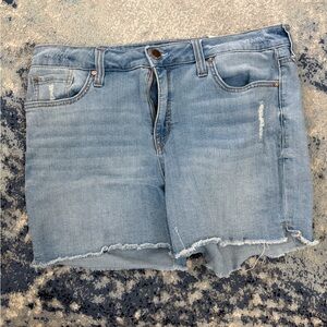 2 Seven7 Distressed Blue Jean Shorts